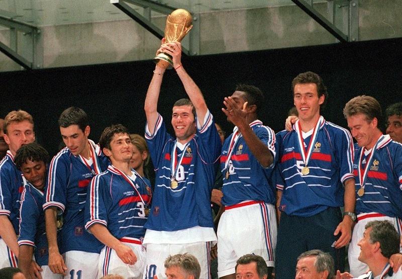 Zidane từng có đăng quang cùng đội tuyển Pháp tại World Cup 1998
